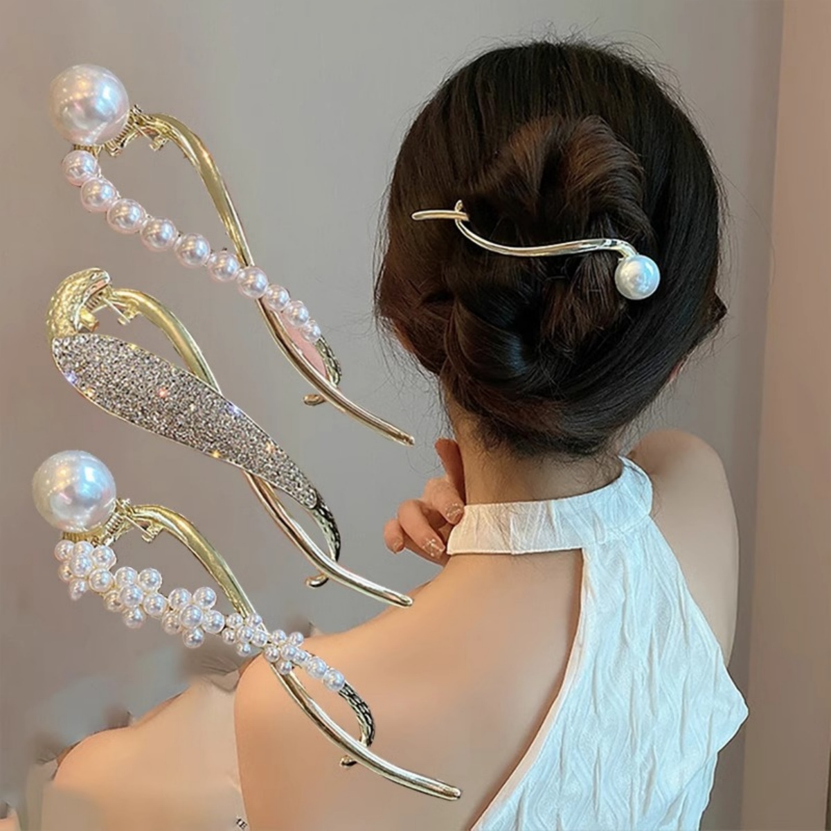 Korean Daily Lifestyle - Pinza para el pelo de perlas