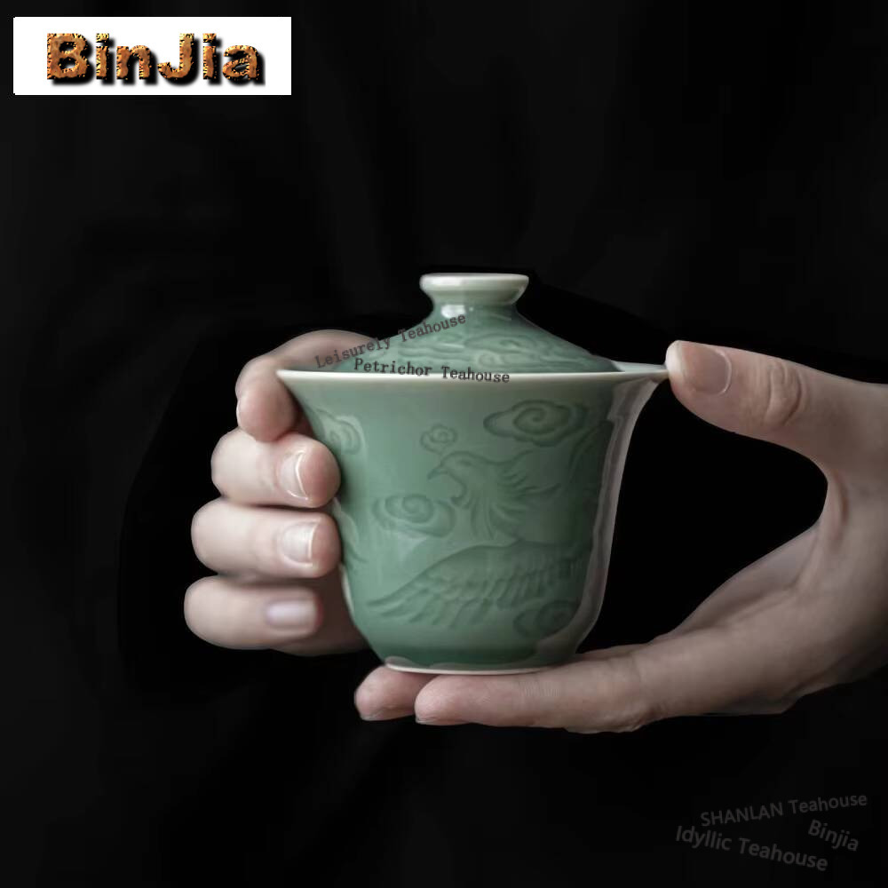 Celadon Ceramic Cup - Cubierta de celadón antiguo para hacer