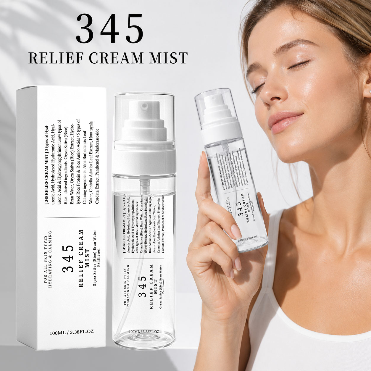 Korean Skincare Routine - Crema en Spray 345 Relief, Cuidado