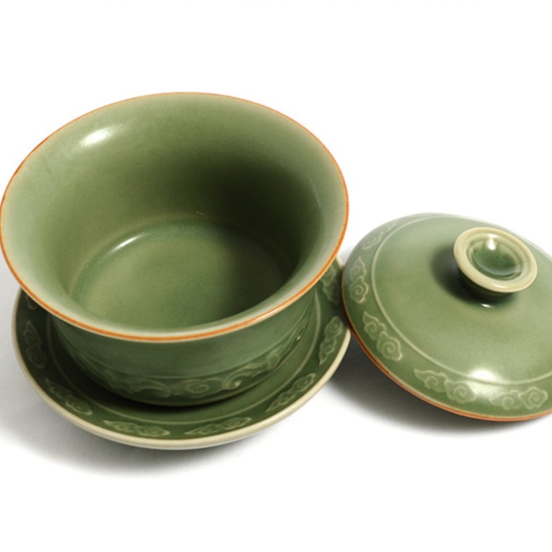 Celadon Ceramic Cup - Gaiwan de Celadón de Alta Calidad,