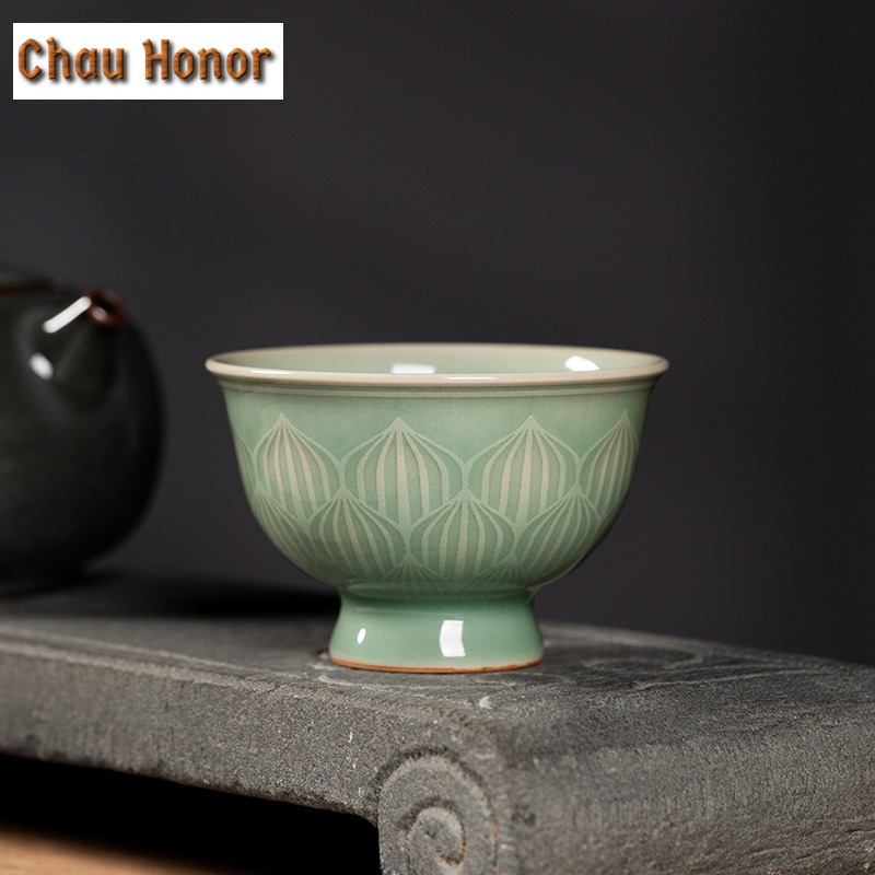 Copa de Celadon Longquan hecha - Celadon Ceramic Cup reseña y precio