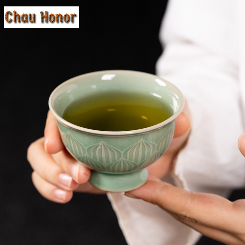 Copa de Celadon Longquan hecha - Celadon Ceramic Cup reseña y precio