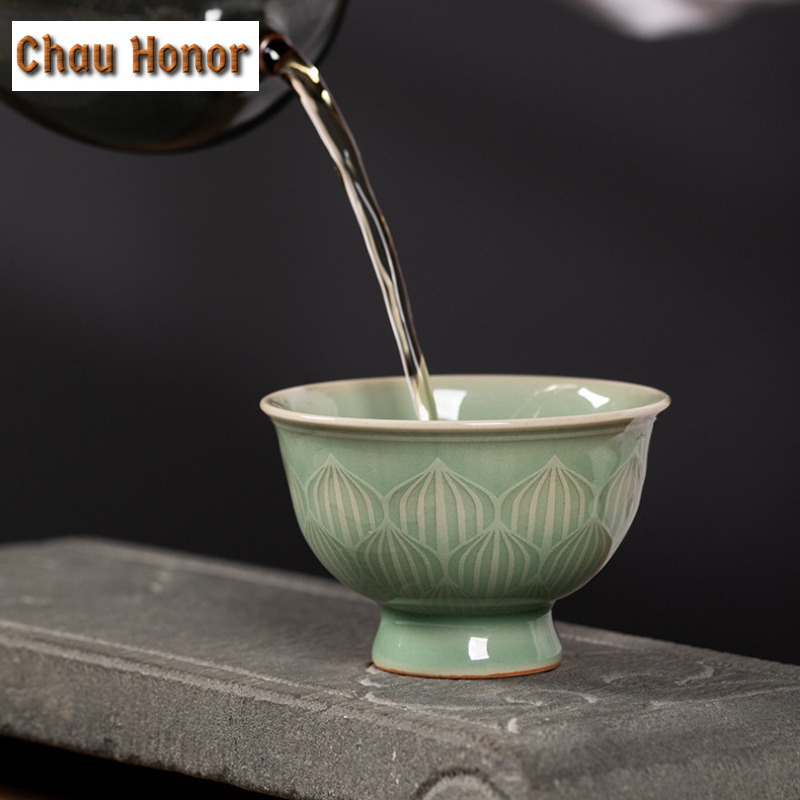 Copa de Celadon Longquan hecha - Celadon Ceramic Cup reseña y precio