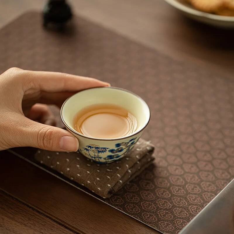 Taza de té de cerámica azul y  - Celadon Ceramic Cup reseña y precio