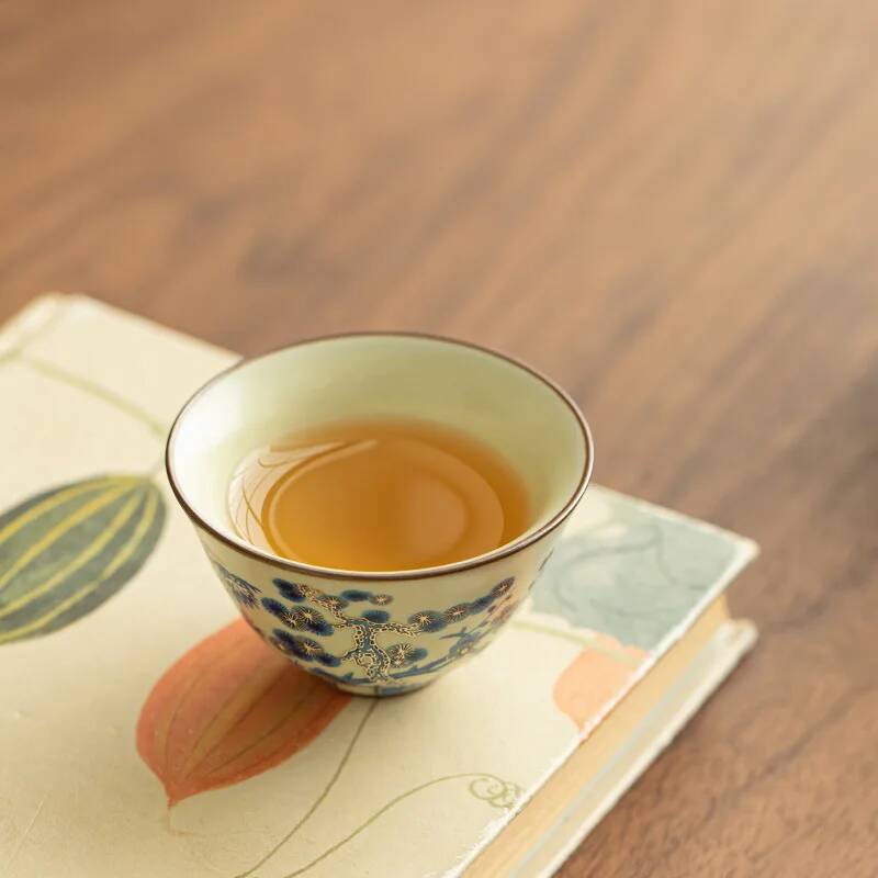 Taza de té de cerámica azul y  - Celadon Ceramic Cup reseña y precio