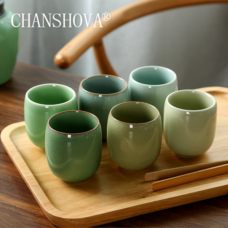 CHANSHOVA-Juego de tazas de té - Celadon Ceramic Cup reseña y precio