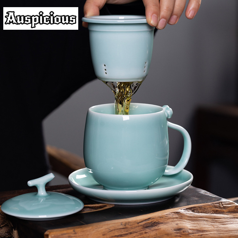 Taza separadora de té con filt - Celadon Ceramic Cup reseña y precio