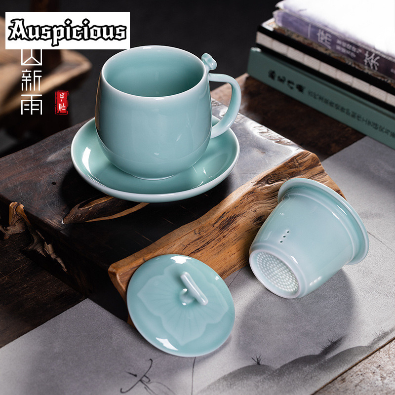 Taza separadora de té con filt - Celadon Ceramic Cup reseña y precio