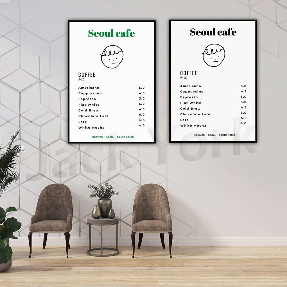 Seúl café impresión arte de pa - Korean Lifestyle Aesthetic reseña y precio