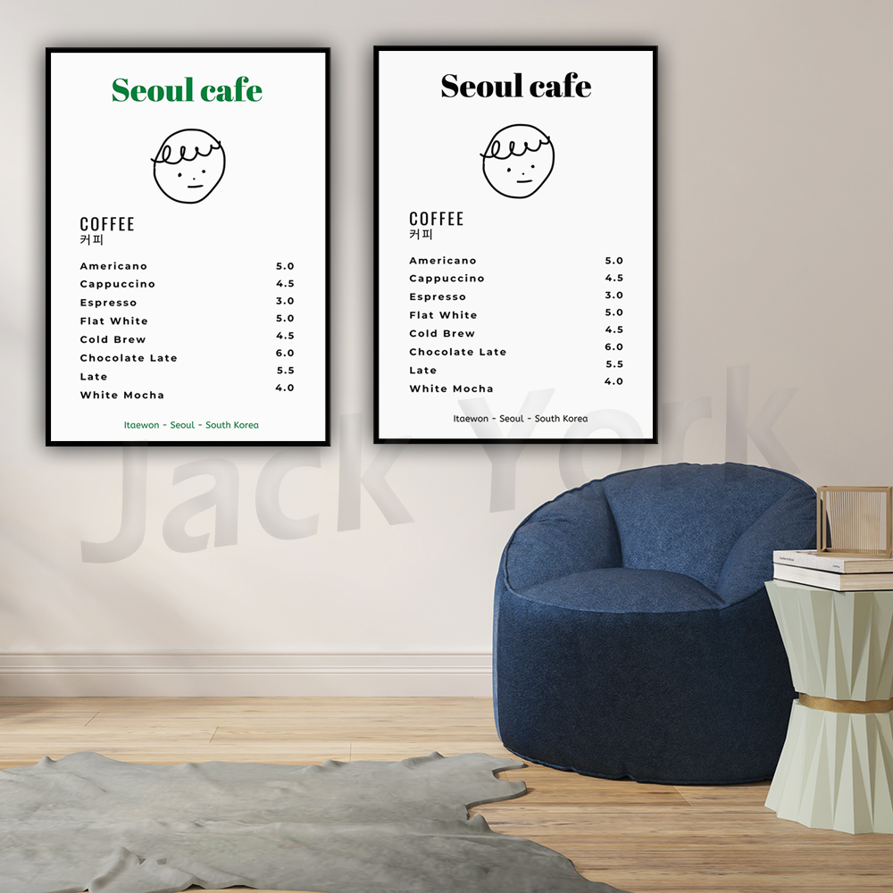 Seúl café impresión arte de pa - Korean Lifestyle Aesthetic reseña y precio